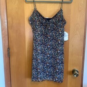 Floral spaghetti strap mini dress